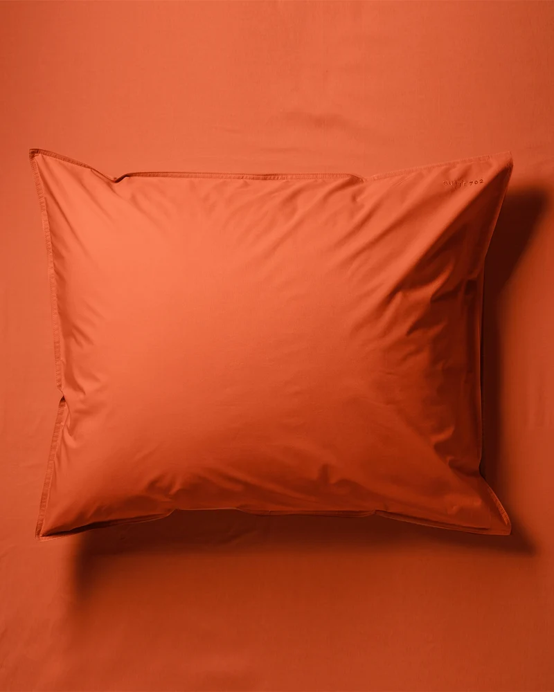 Pillowcase Cotton Poppy Orange