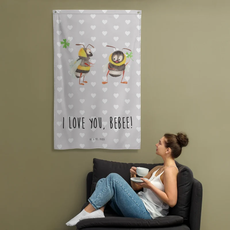 Wandteppich Bienen Paar