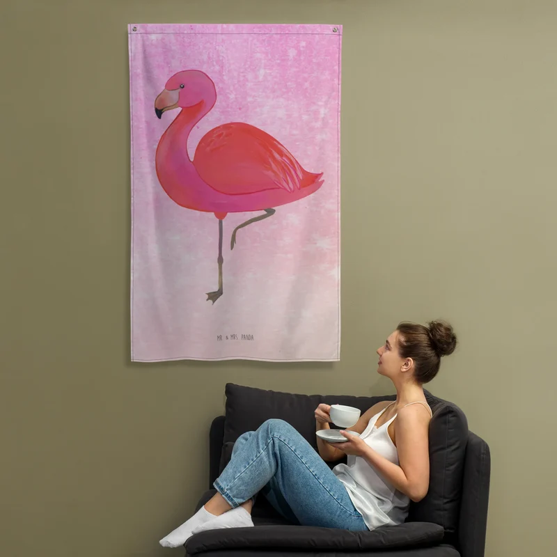 Wandteppich Flamingo Classic