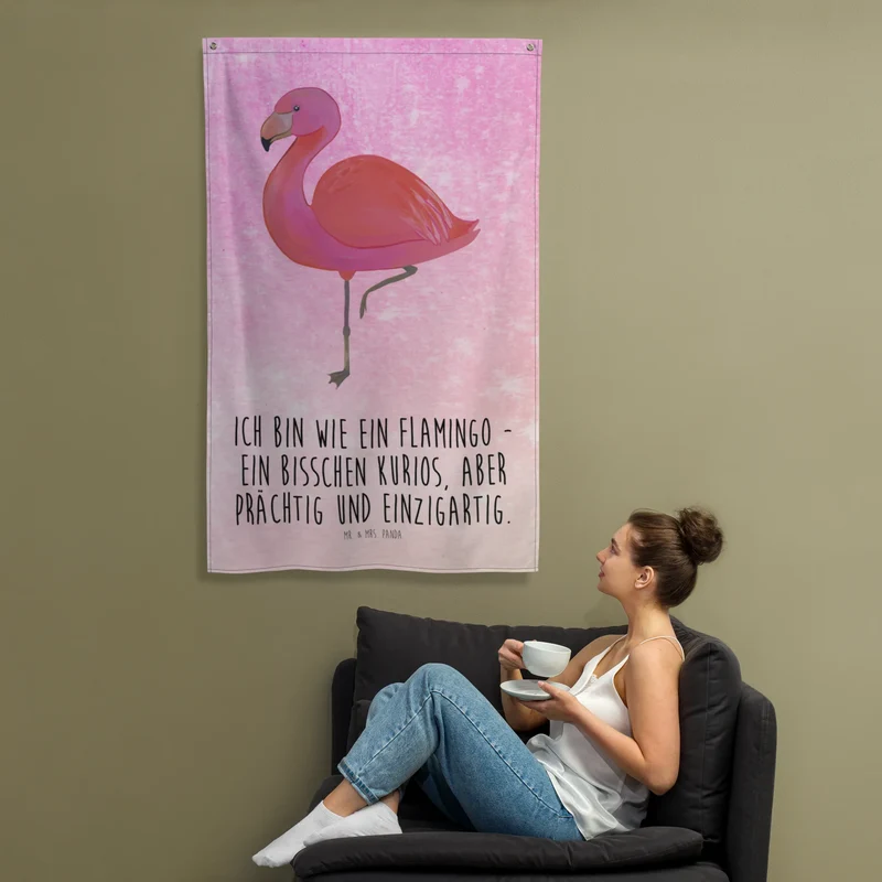 Wandteppich Flamingo Classic