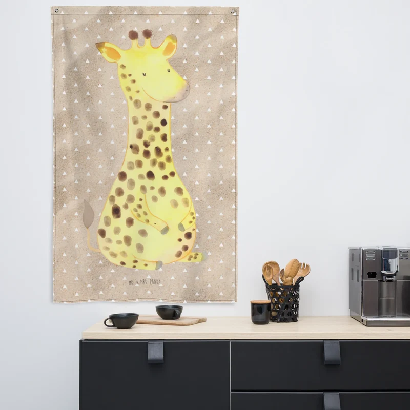 Wandteppich Giraffe Zufrieden