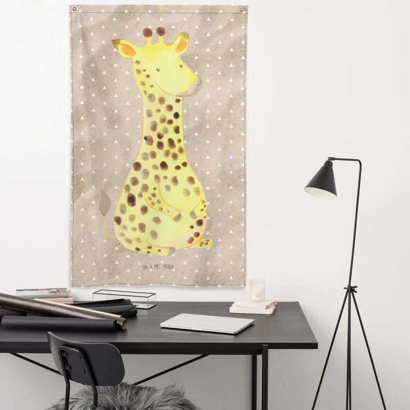 Wandteppich Giraffe Zufrieden