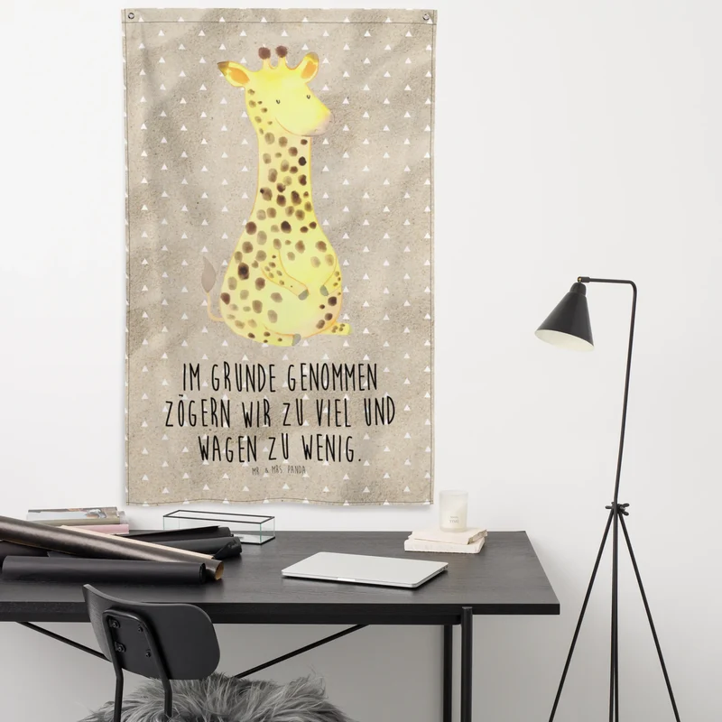 Wandteppich Giraffe Zufrieden