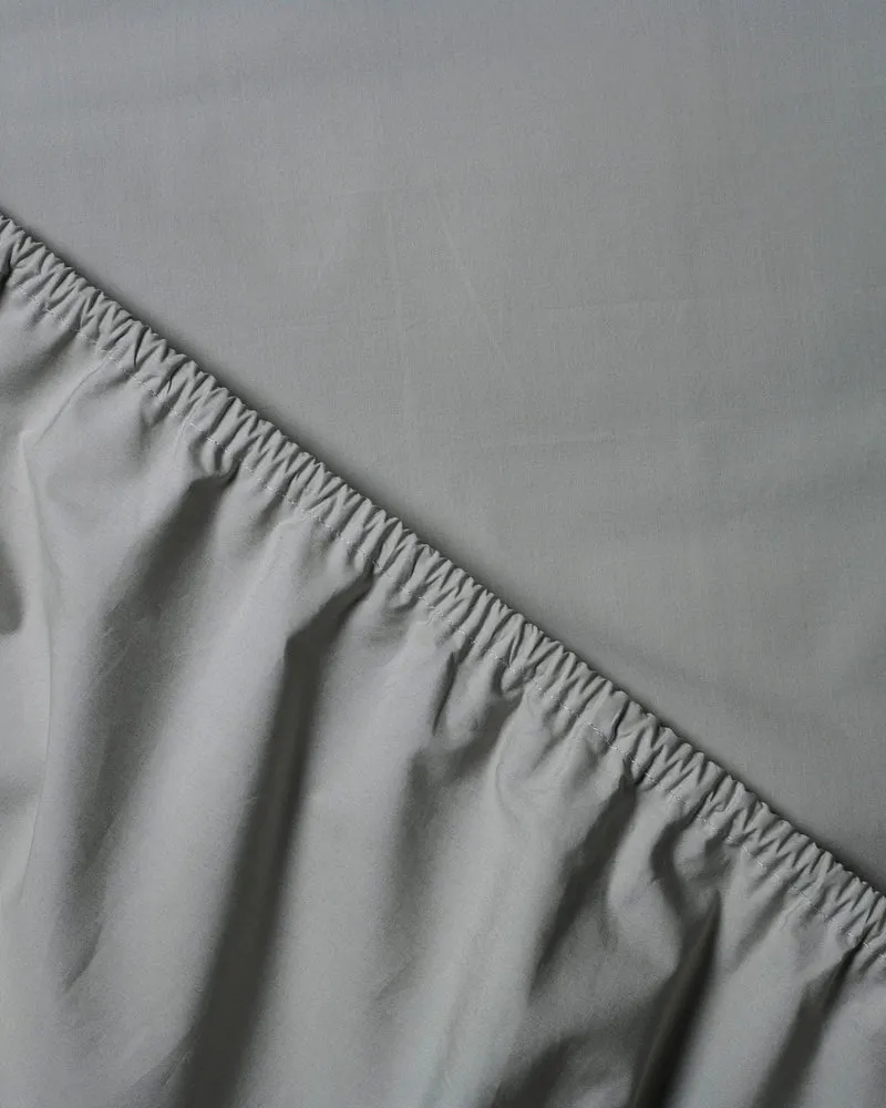 Fitted Sheet Cotton Urban Grey
