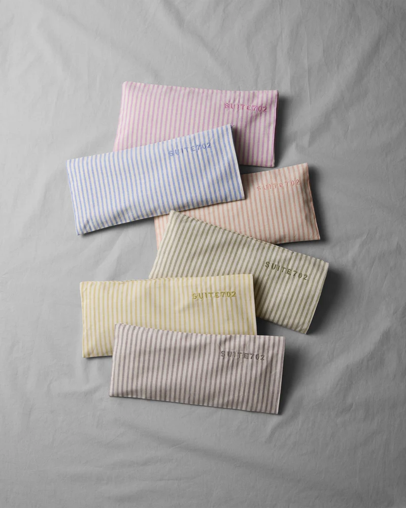 Aroma Eye Pillow Stripe Lemon Ecru