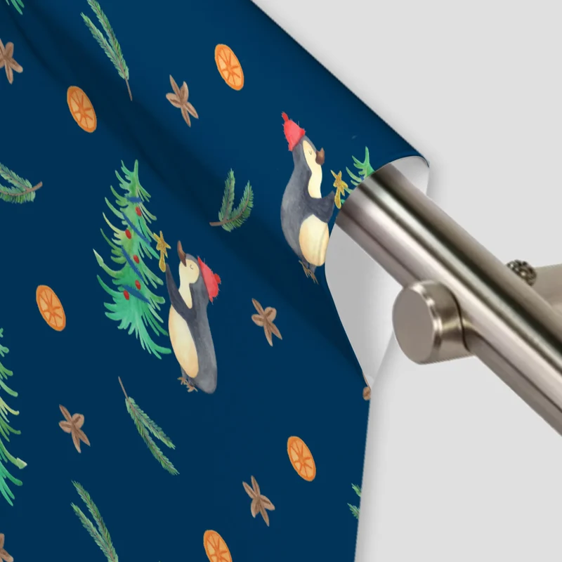 Vorhang Pinguin Weihnachtsbaum Muster