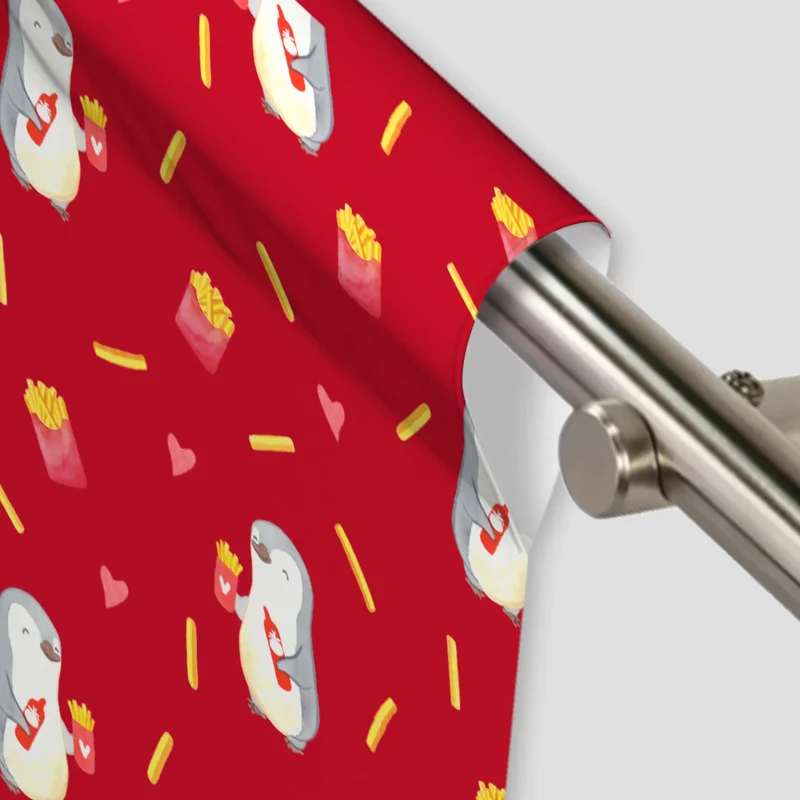 Vorhang Pinguin Pommes Muster