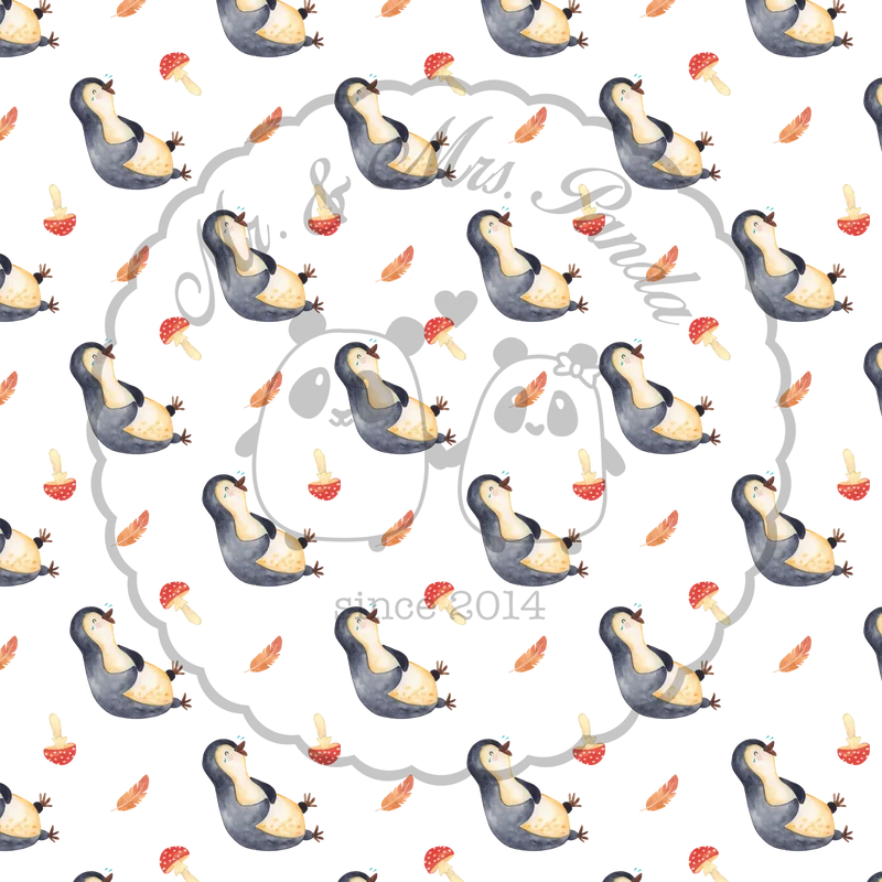 Bettwäsche Pinguin Lachen Muster