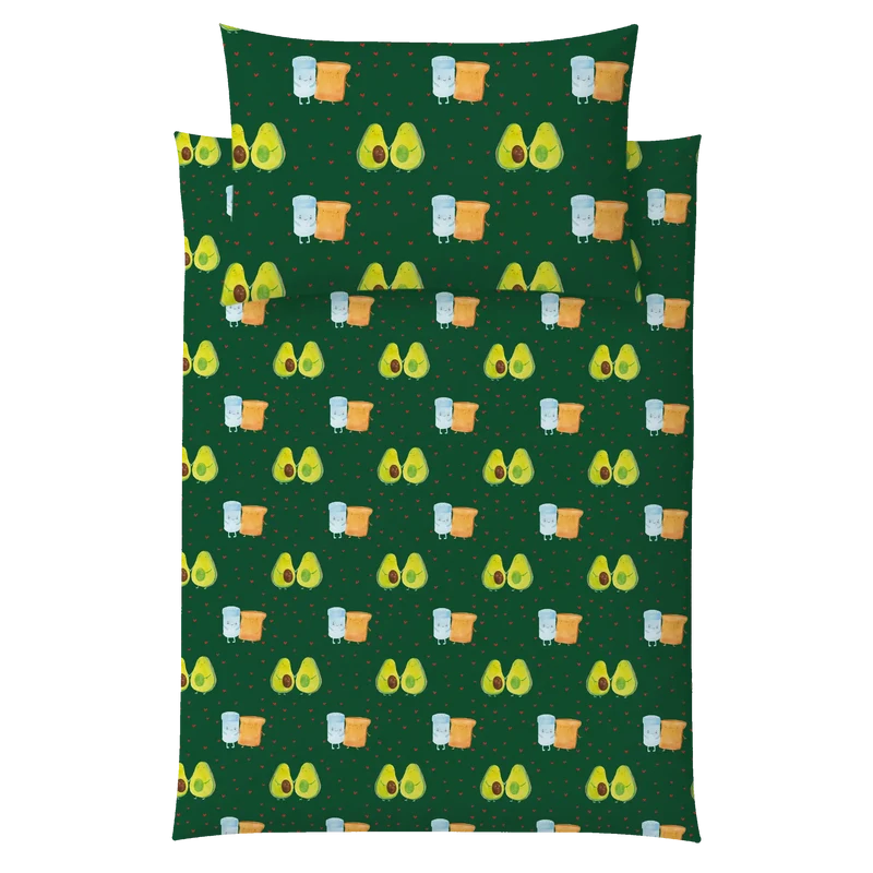 Kinderbettwäsche Avocado Pärchen Muster
