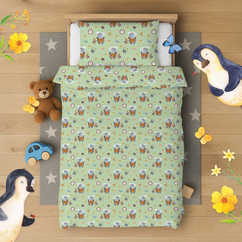Kinderbettwäsche Pinguin & Maus Wanderer Muster