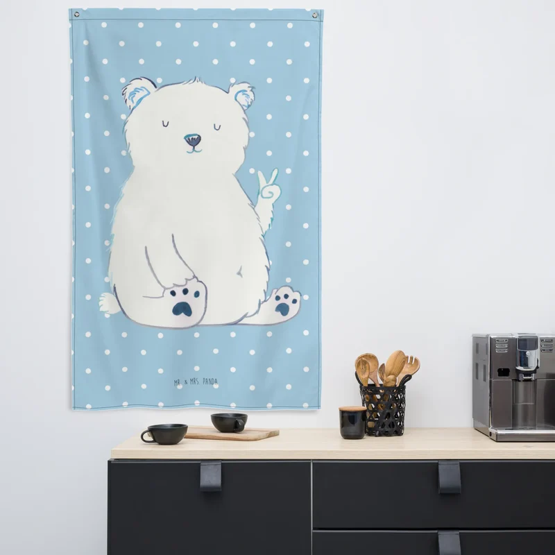 Wandteppich Eisbär Faul