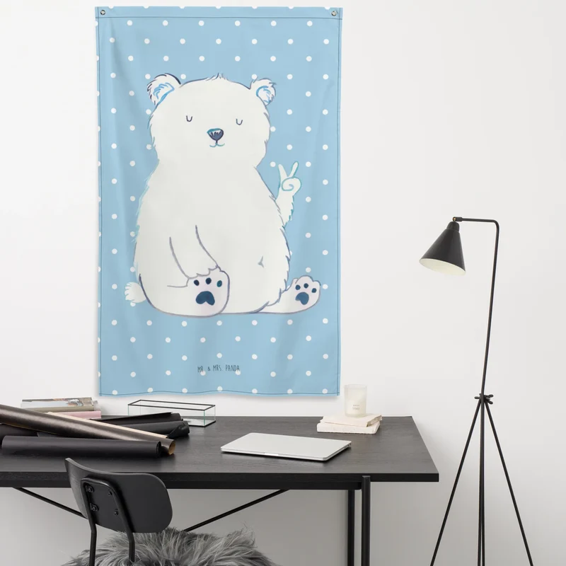 Wandteppich Eisbär Faul