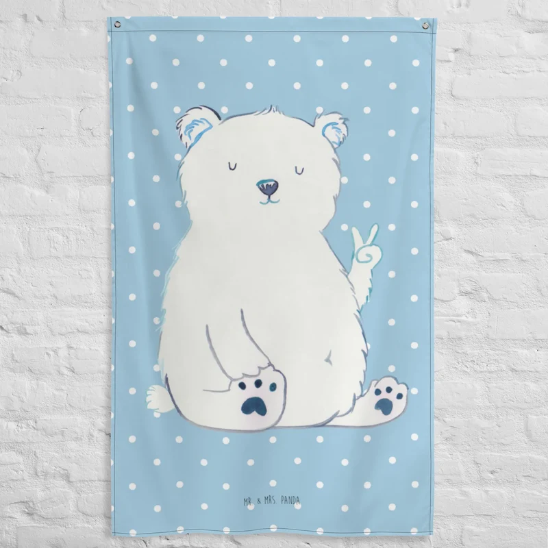 Wandteppich Eisbär Faul