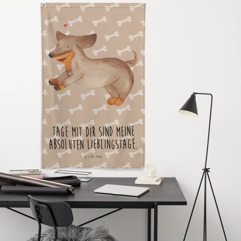 Wandteppich Hund Dackel