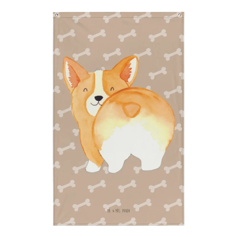 Wandteppich Corgi Po