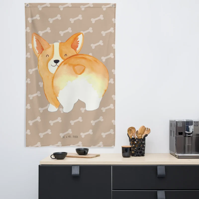 Wandteppich Corgi Po