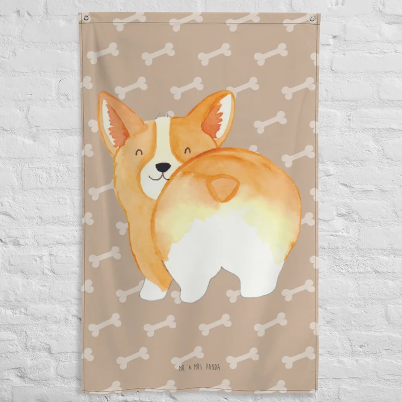 Wandteppich Corgi Po