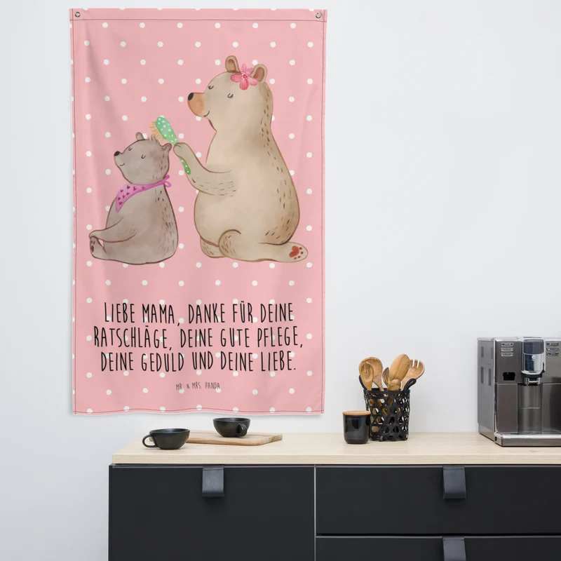 Wandteppich Bär Kind