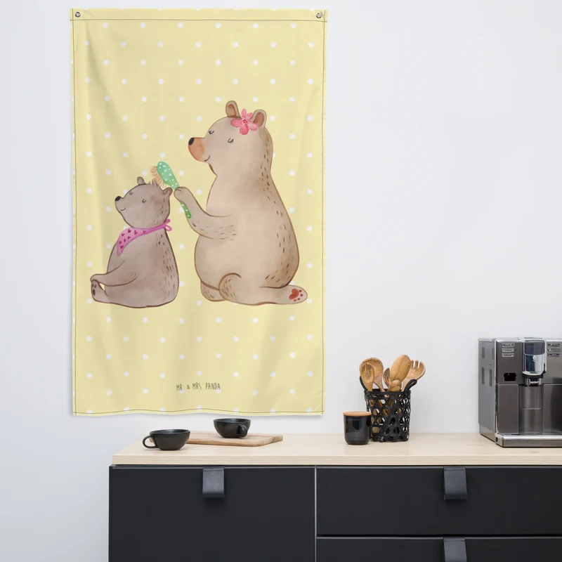 Wandteppich Bär Kind