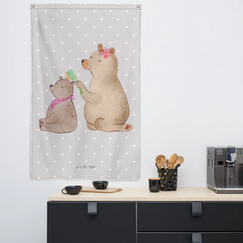 Wandteppich Bär Kind