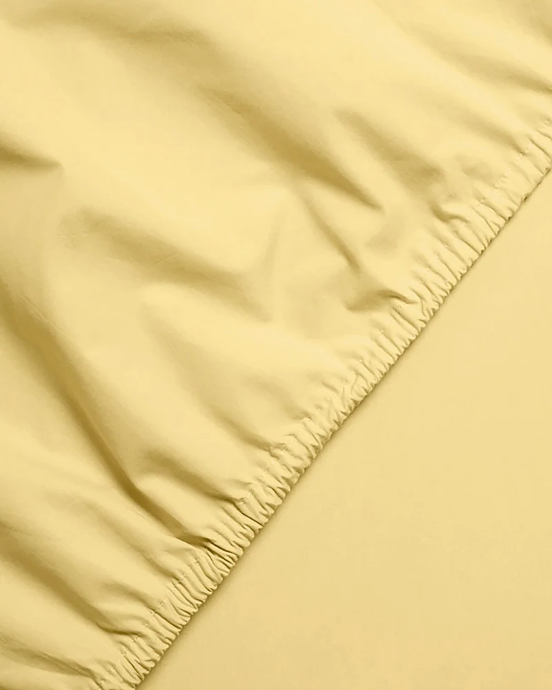 Fitted Sheet Cotton Butter Yellow
