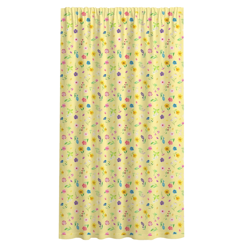 Vorhang Bunte Blumenwiese Muster