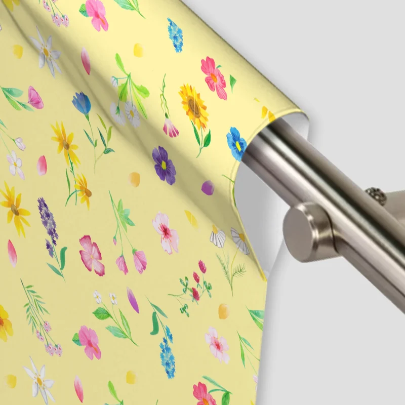 Vorhang Bunte Blumenwiese Muster