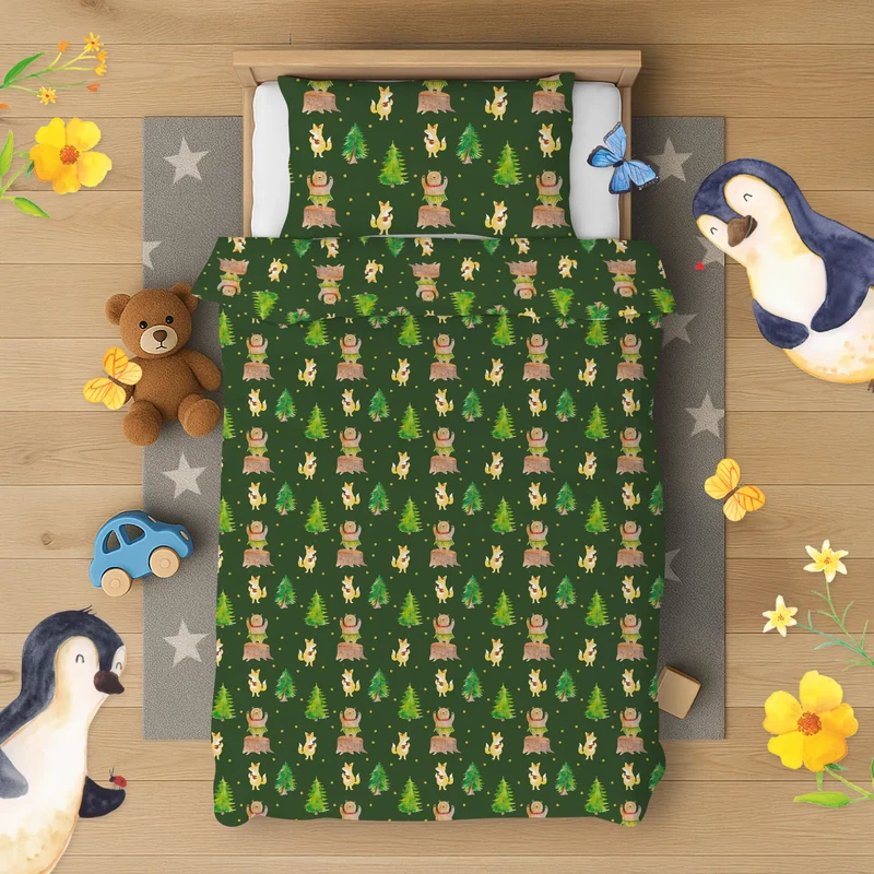 Kinderbettwäsche Waldtiere Aloha Muster