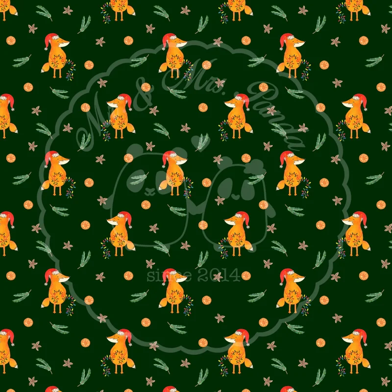 Kinderbettwäsche Fuchs Weihnachten Muster