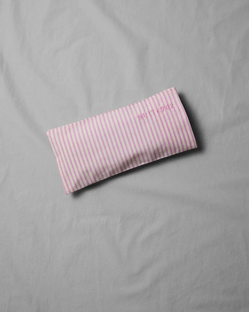 Aroma Eye Pillow Stripe Pink Ecru