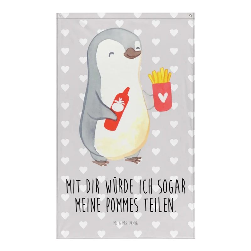 Wandteppich Pinguin Pommes
