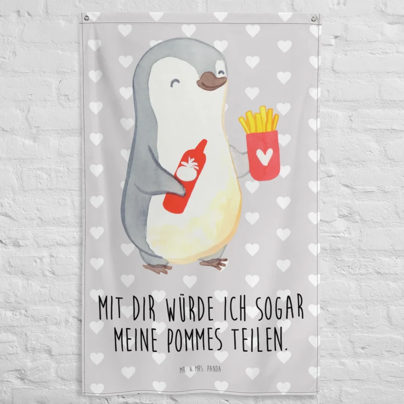 Wandteppich Pinguin Pommes
