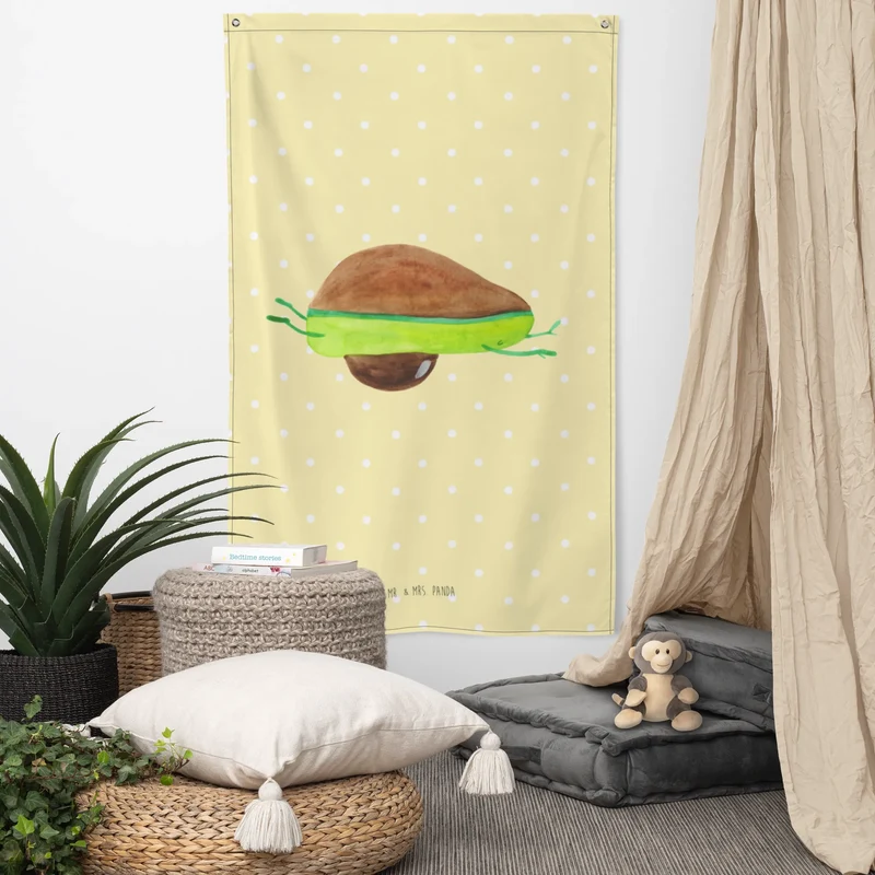 Wandteppich Avocado Yoga