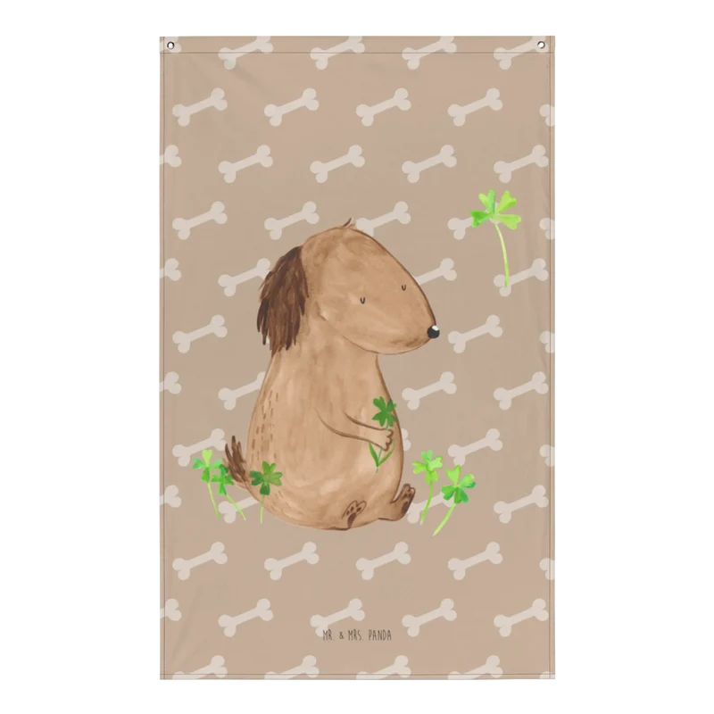 Wandteppich Hund Kleeblatt