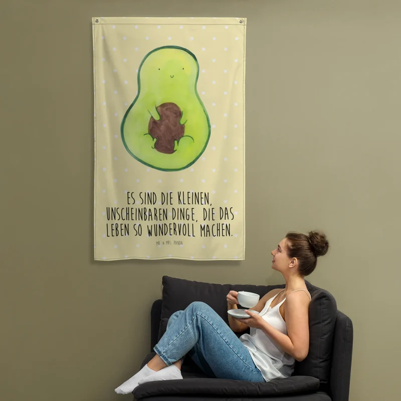 Wandteppich Avocado Kern