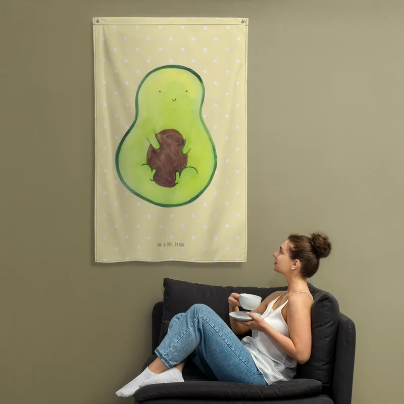 Wandteppich Avocado Kern