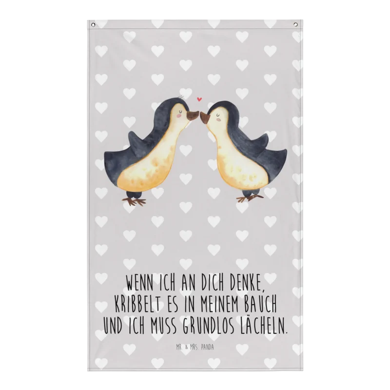 Wandteppich Pinguine Kuss