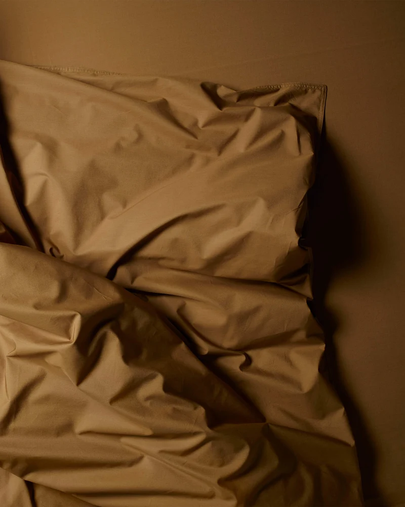 Duvet Cover Cotton Khaki Gold