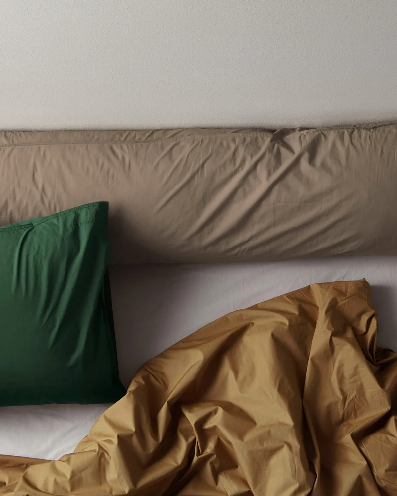 Duvet Cover Cotton Khaki Gold