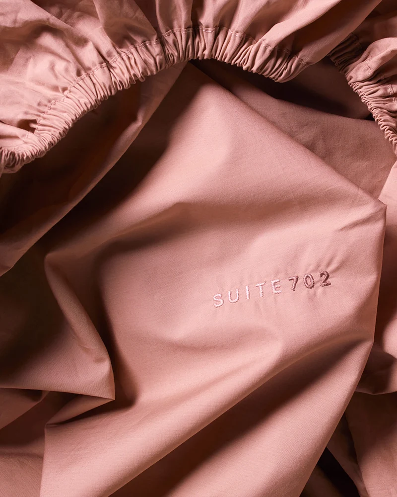 Fitted Sheet Cotton Dusty Rose