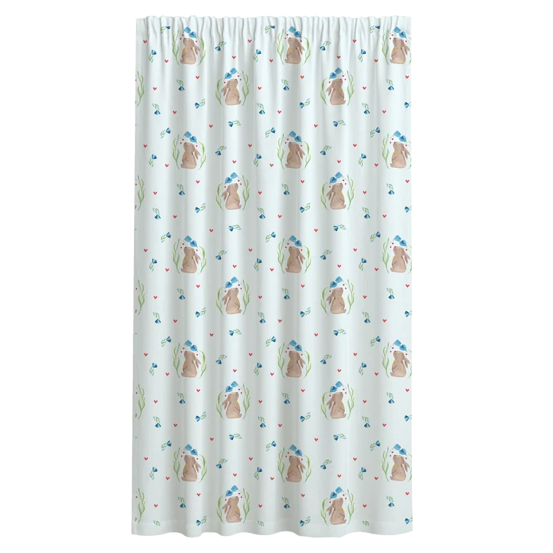 Vorhang Hase Blume Muster