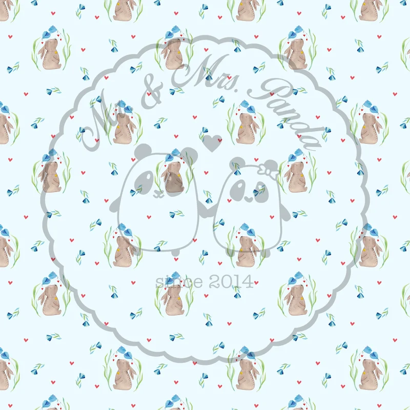 Vorhang Hase Blume Muster