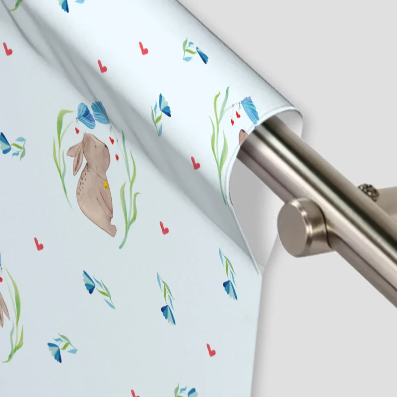 Vorhang Hase Blume Muster