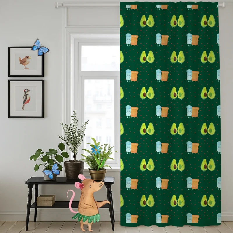 Vorhang Avocado Pärchen Muster