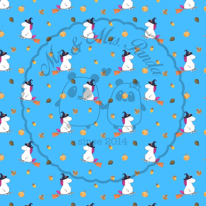 Vorhang Einhorn Hexe Muster