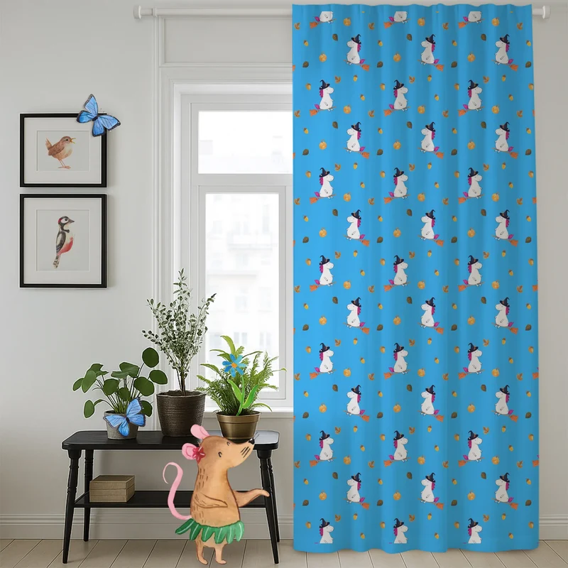 Vorhang Einhorn Hexe Muster