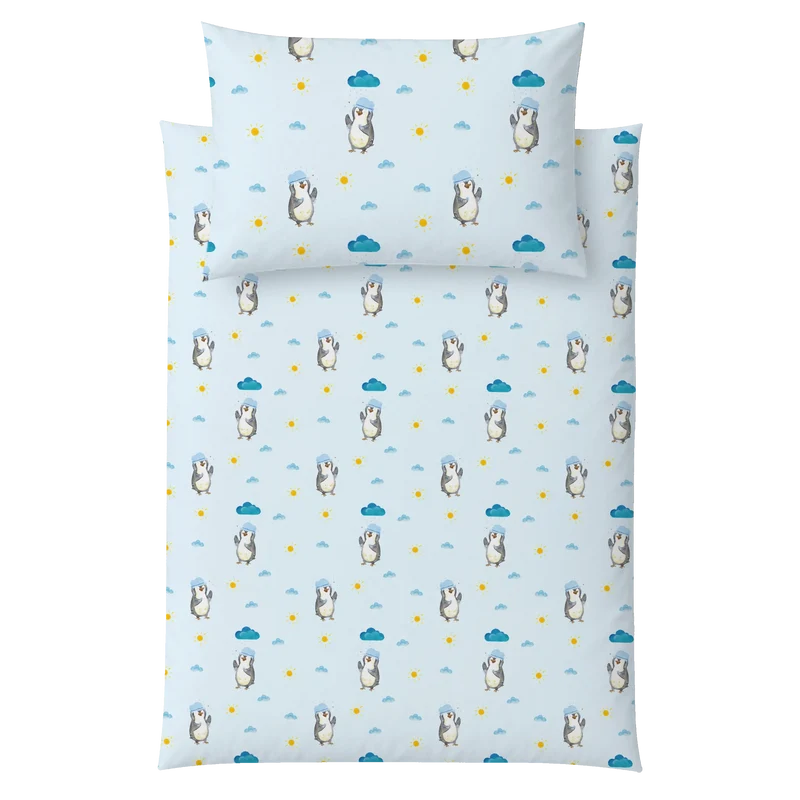 Kinderbettwäsche Pinguin Duschen Muster