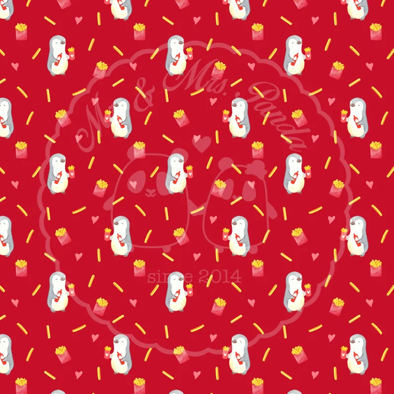 Kinderbettwäsche Pinguin Pommes Muster