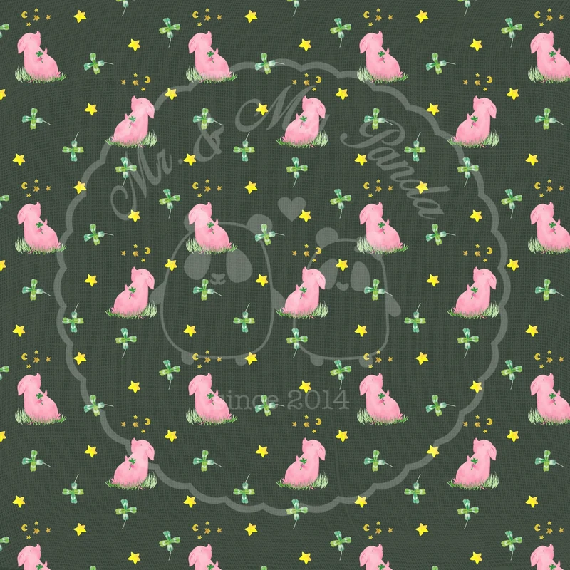 Kinderbettwäsche Schwein Glück Muster