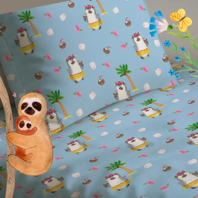 Kinderbettwäsche Pinguin Kokosnuss Muster